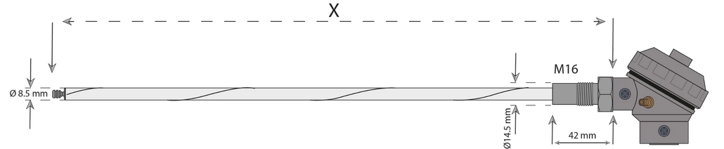 Sonde CarboProbe DS dimensions